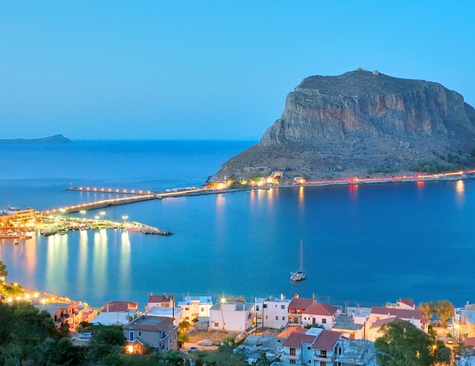 The castle-town of Monemvasia in Lakonia, Greece