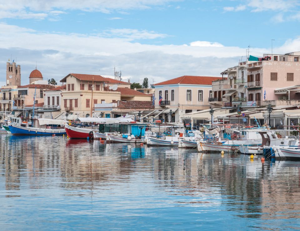Pictorial,Harbour,Of,Aegina,Town,In,Saronic,Gulf,In,Greece