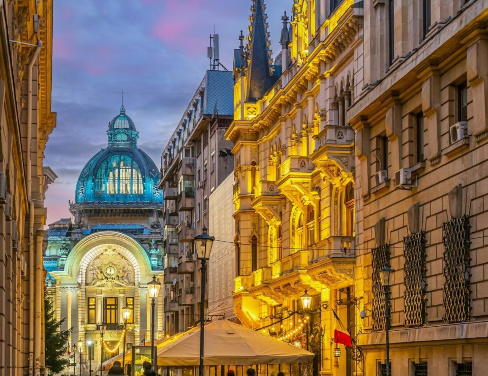 National,Museum,In,Old,Town,Bucharest,,Cityscape,Of,Romania,In